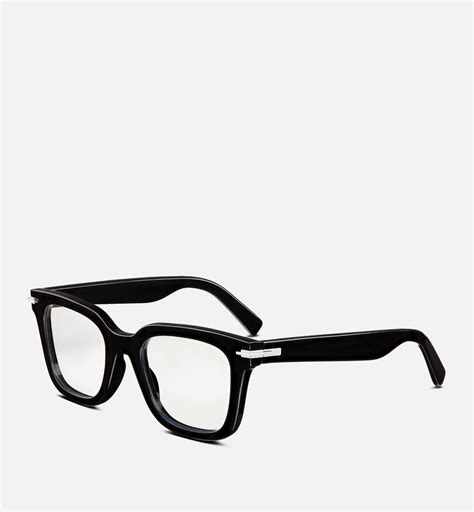 DiorBlackSuit S10I Black Square Glasses with Blue 